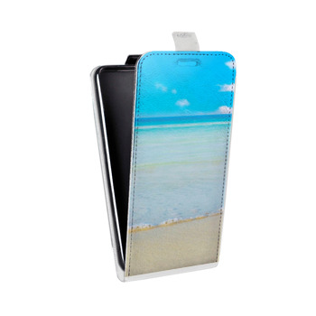 Дизайнерский вертикальный чехол-книжка для LG K7 пляж (на заказ)