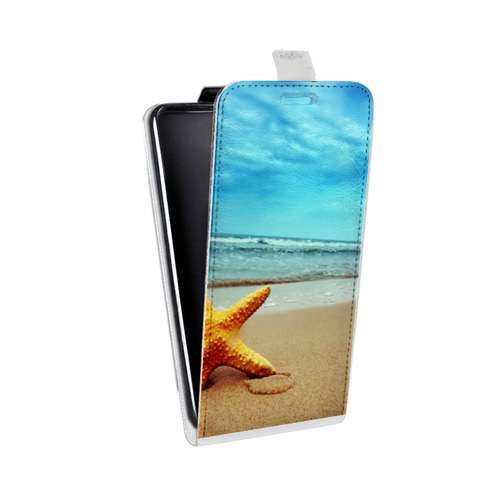 Дизайнерский вертикальный чехол-книжка для LG Joy пляж