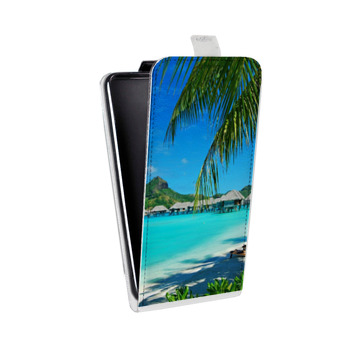 Дизайнерский вертикальный чехол-книжка для Huawei P Smart (2021) пляж (на заказ)