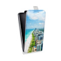 Дизайнерский вертикальный чехол-книжка для Samsung Galaxy J1 mini (2016) пляж