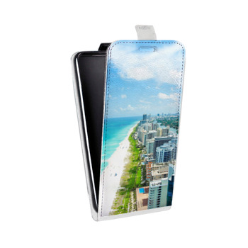 Дизайнерский вертикальный чехол-книжка для Huawei P10 Lite пляж (на заказ)