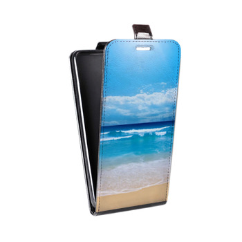 Дизайнерский вертикальный чехол-книжка для Huawei P10 пляж (на заказ)