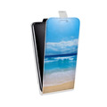 Дизайнерский вертикальный чехол-книжка для LG G7 Fit пляж