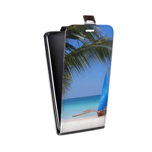 Дизайнерский вертикальный чехол-книжка для Alcatel Pop 4 пляж