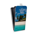 Дизайнерский вертикальный чехол-книжка для HTC 10 пляж