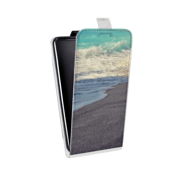 Дизайнерский вертикальный чехол-книжка для Huawei P10 Lite пляж (на заказ)