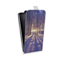 Дизайнерский вертикальный чехол-книжка для Samsung Galaxy Grand зима