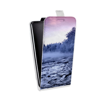 Дизайнерский вертикальный чехол-книжка для Iphone 5s зима (на заказ)