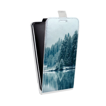 Дизайнерский вертикальный чехол-книжка для Samsung Galaxy S6 Edge зима (на заказ)