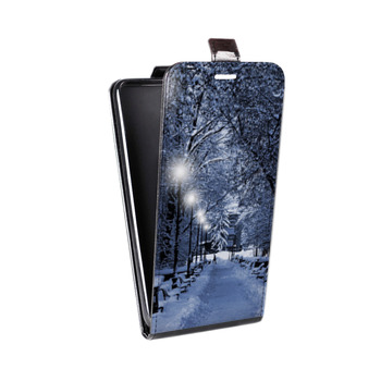 Дизайнерский вертикальный чехол-книжка для Huawei P30 Pro зима (на заказ)