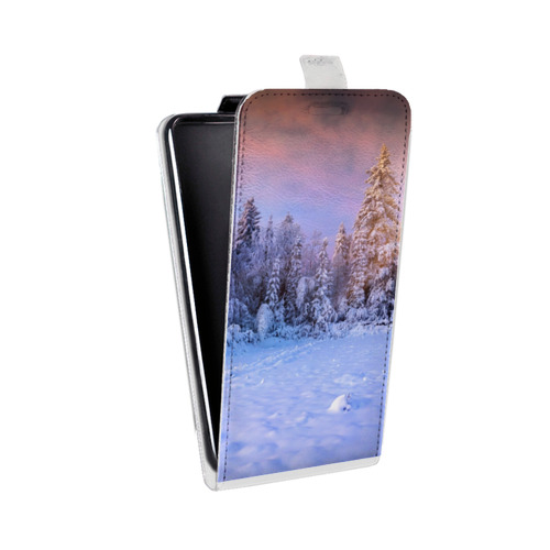 Дизайнерский вертикальный чехол-книжка для Alcatel One Touch Idol X зима