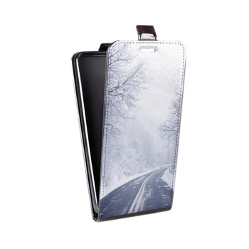 Дизайнерский вертикальный чехол-книжка для Huawei P9 Lite зима (на заказ)