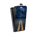 Дизайнерский вертикальный чехол-книжка для Samsung Galaxy A8 ночь