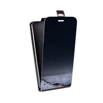 Дизайнерский вертикальный чехол-книжка для Samsung Galaxy S6 Edge ночь (на заказ)
