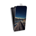 Дизайнерский вертикальный чехол-книжка для Motorola Moto G7 Play горы