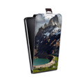 Дизайнерский вертикальный чехол-книжка для Iphone 13 Pro горы