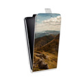 Дизайнерский вертикальный чехол-книжка для Nokia 7 горы