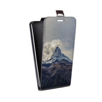 Дизайнерский вертикальный чехол-книжка для Samsung Galaxy S6 Edge горы (на заказ)