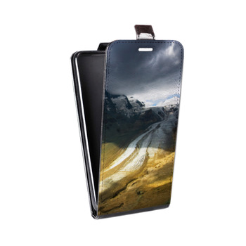 Дизайнерский вертикальный чехол-книжка для Samsung Galaxy S6 Edge горы (на заказ)
