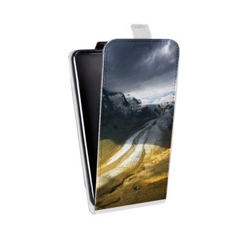 Дизайнерский вертикальный чехол-книжка для Huawei P20 горы (на заказ)