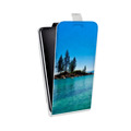 Дизайнерский вертикальный чехол-книжка для Samsung Galaxy Grand озеро