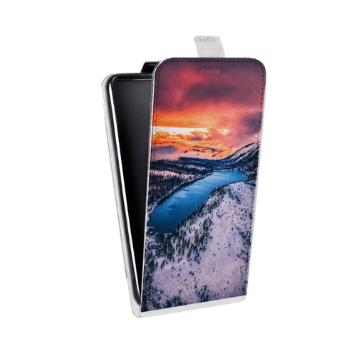 Дизайнерский вертикальный чехол-книжка для Motorola Moto E7 Plus озеро