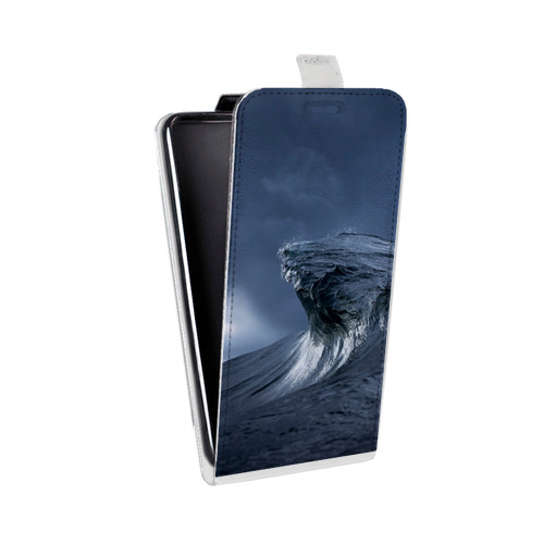 Дизайнерский вертикальный чехол-книжка для Sony Xperia go волны