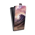 Дизайнерский вертикальный чехол-книжка для Asus ZenFone 3 5.2 волны