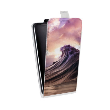 Дизайнерский вертикальный чехол-книжка для Sony Xperia E5 волны (на заказ)
