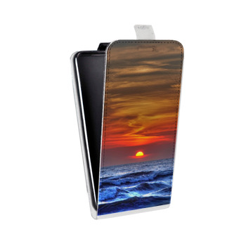 Дизайнерский вертикальный чехол-книжка для Samsung Galaxy Alpha волны (на заказ)