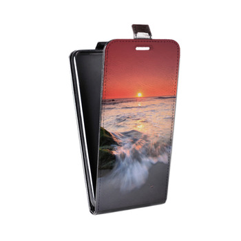Дизайнерский вертикальный чехол-книжка для Samsung Galaxy S6 Edge волны (на заказ)