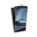Дизайнерский вертикальный чехол-книжка для Lenovo A859 Ideaphone волны