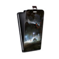 Дизайнерский вертикальный чехол-книжка для Samsung Galaxy Core молния