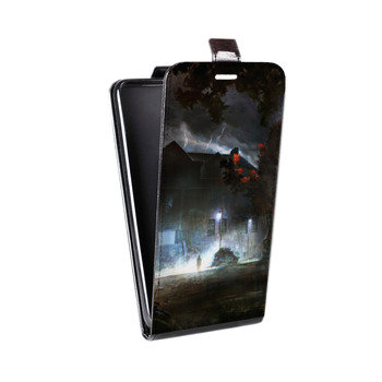 Дизайнерский вертикальный чехол-книжка для Samsung Galaxy Mega 6.3 молния (на заказ)