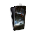 Дизайнерский вертикальный чехол-книжка для Alcatel Idol 5S молния