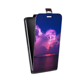 Дизайнерский вертикальный чехол-книжка для Samsung Galaxy J5 молния (на заказ)