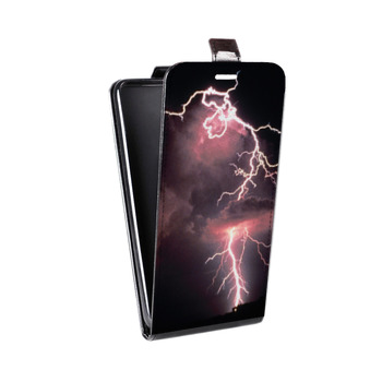 Дизайнерский вертикальный чехол-книжка для Samsung Galaxy Note 2 молния (на заказ)