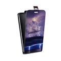 Дизайнерский вертикальный чехол-книжка для Alcatel One Touch Idol Ultra молния