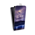 Дизайнерский вертикальный чехол-книжка для Huawei Honor 7C Pro молния