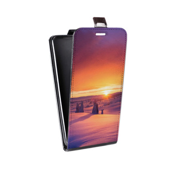 Дизайнерский вертикальный чехол-книжка для Samsung Galaxy S6 Edge восход (на заказ)