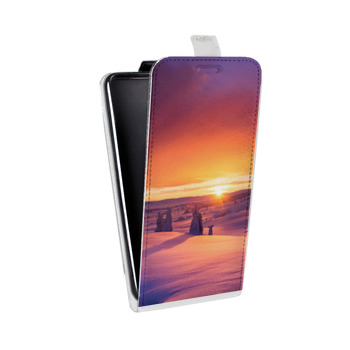 Дизайнерский вертикальный чехол-книжка для Iphone 5s восход (на заказ)