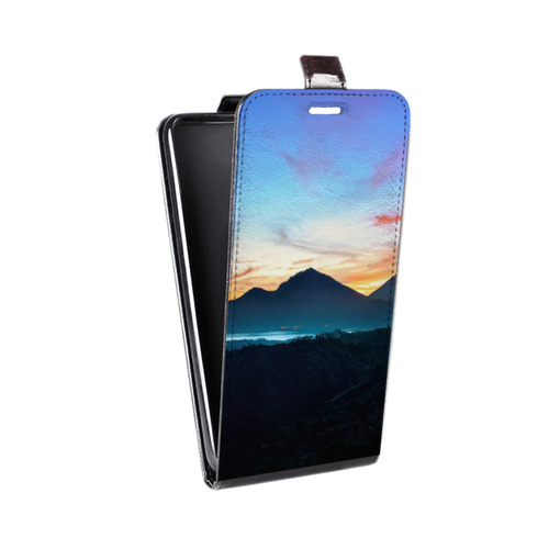 Дизайнерский вертикальный чехол-книжка для Samsung Galaxy Core восход