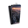 Дизайнерский вертикальный чехол-книжка для Lenovo A859 Ideaphone восход