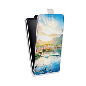 Дизайнерский вертикальный чехол-книжка для Huawei Honor 9X Lite восход (на заказ)
