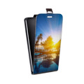 Дизайнерский вертикальный чехол-книжка для Samsung Galaxy Core восход