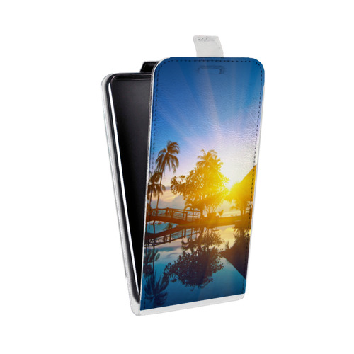 Дизайнерский вертикальный чехол-книжка для Alcatel Shine Lite восход