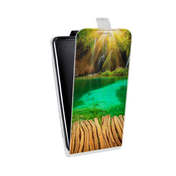 Дизайнерский вертикальный чехол-книжка для Huawei P40 Lite E водопады (на заказ)