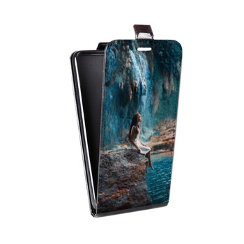 Дизайнерский вертикальный чехол-книжка для Alcatel One Touch Pop D5 водопады (на заказ)