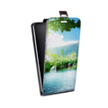 Дизайнерский вертикальный чехол-книжка для Samsung Galaxy A01 Core водопады