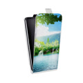 Дизайнерский вертикальный чехол-книжка для Nokia 7 Plus водопады